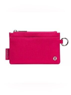 Lululemon Clippable Card Case Calypso Pink Silver